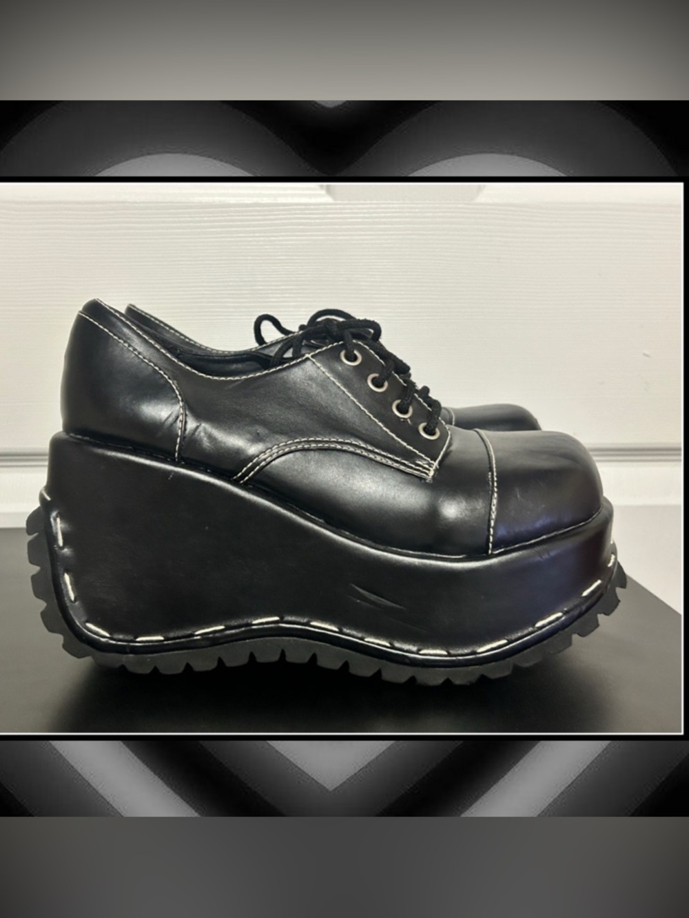 Vintage 90s y2k Chunky Platform Wedge - Picture 2 of 5